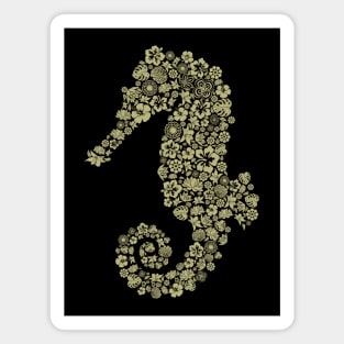 Sea horse flower illustration Magnet